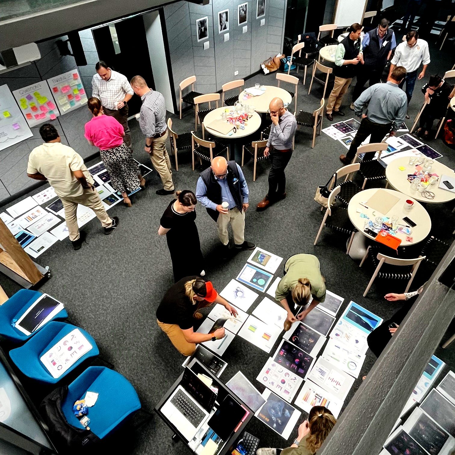 Armidale BreedLogic workshop showing cross-role groups, service maps, and printed concepts