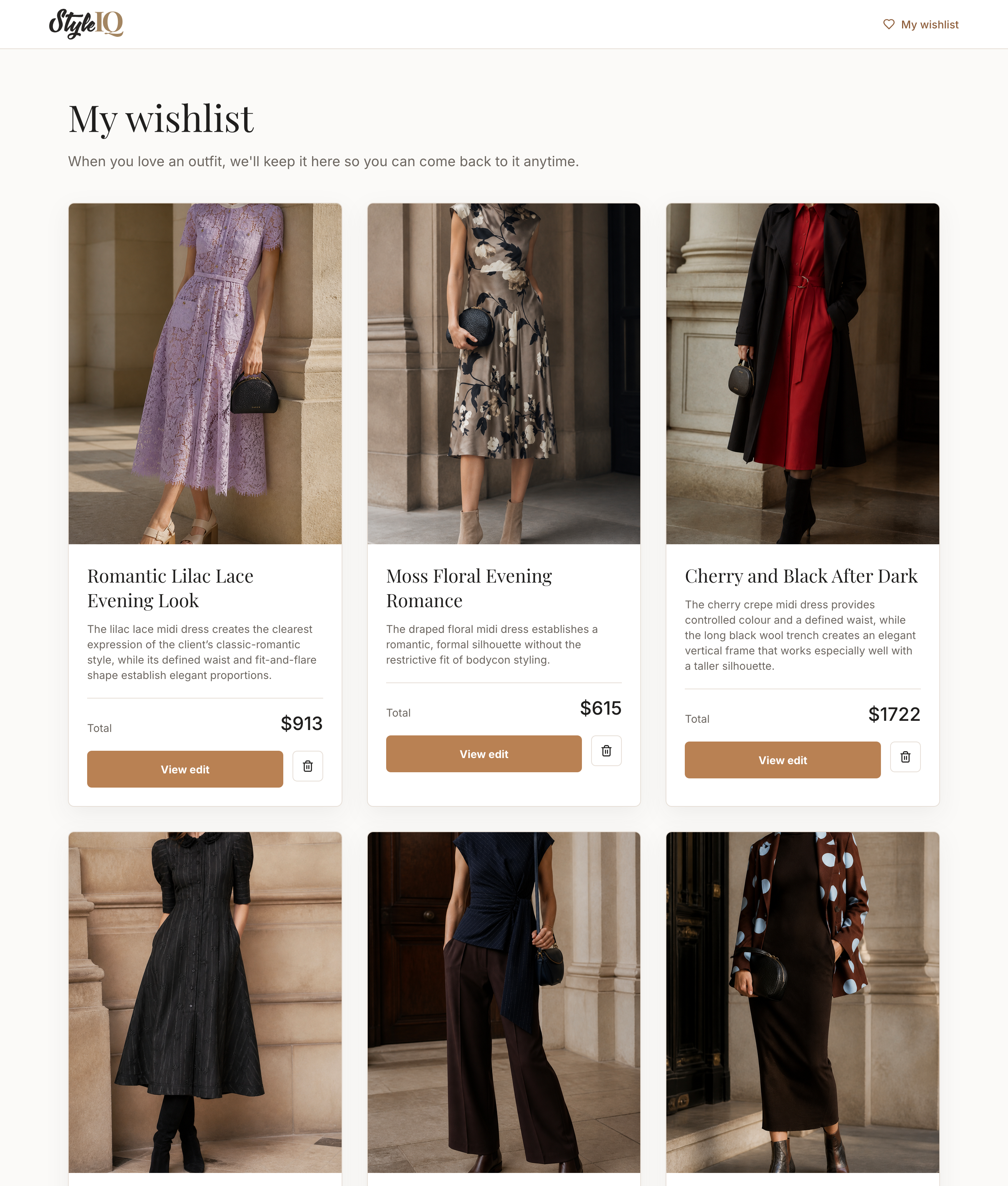 StyleIQ wishlist